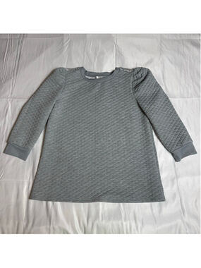 Women's Retrology Gray Quilted Sweatshirt M